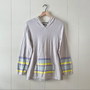 Cabelas Grey Hooded Sweater with Stripes